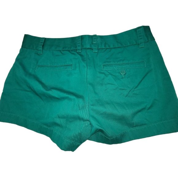 J Crew Women’s Chino Broken-In Shorts Mid-Rise Green Cotton Size 10 - Picture 2 of 6